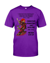 Load image into Gallery viewer, Samurai Consistent Persistent Resilient Quote T-Shirt Guys Tee