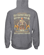 Load image into Gallery viewer, Heavy Equipment Operator Black T-Shirt Hoodie