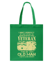 Load image into Gallery viewer, Veteran Australian Defence Force Gift For Grandpa Family Tee Basketweave Tote Bag