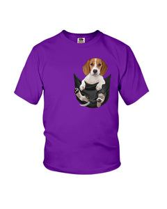 Beagle In The Pocket Funny T-Shirt Youth Tee