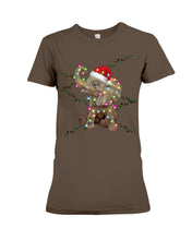Load image into Gallery viewer, Elephant Color Light Christmas Gift Tee Ladies Tee