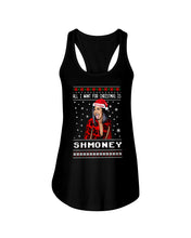 Load image into Gallery viewer, Demi Lovato All I Want For Christmas Is Shmoney Ladies Flowy Tank