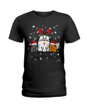 Load image into Gallery viewer, Merry Fluffmas Cute Cats Gift For Cat Lovers Ladies Tee