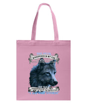 Load image into Gallery viewer, Wolf Lovers Trending Quote Tee Basketweave Tote Bag