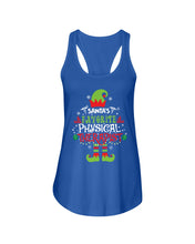 Load image into Gallery viewer, Santa's Favorite Physical Therapist Black T-Shirt Ladies Flowy Tank