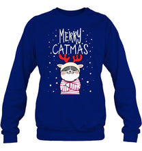 Load image into Gallery viewer, Funny Merry Catmas Christmas Gift Shirt Sweatshirt