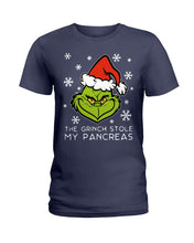 Load image into Gallery viewer, The Grinch Stole My Pancreas Ladies Tee