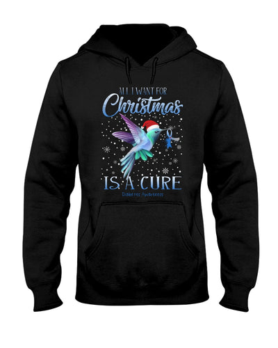 All I Want For Christmas Is A Cure Stop Diabetes Hoodie