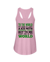 Load image into Gallery viewer, That Kid Is My World Great Gift For Children Family Ladies Flowy Tank