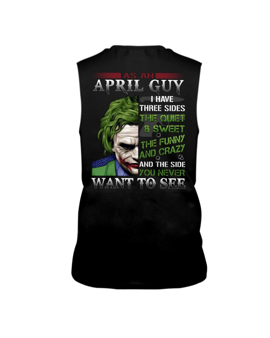 April Guy Joker Quiet Sweet Funny Crazy Black T-Shirt Unisex Long Sleeve