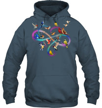 Load image into Gallery viewer, Bird Colorful Infinity Sign Hoodie