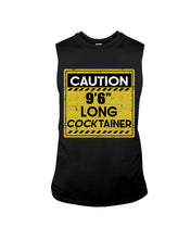 Load image into Gallery viewer, Caution 9&#39;6&#39;&#39; Long Cocktainer Black T-Shirt Unisex Long Sleeve