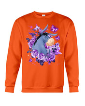 Load image into Gallery viewer, Donkey Loves Purple Flowers Custom T-Shirt Sweatshirt