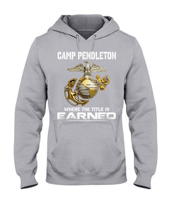 Camp Pendleton Earned Black T-Shirt Hoodie