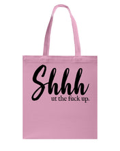 Load image into Gallery viewer, Shut The F Funny Quote T-Shirt Basketweave Tote Bag