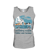 Load image into Gallery viewer, Country Road Golden Retriever Unisex Tank Top
