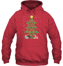 Load image into Gallery viewer, Cute Dog Paws Christmas Tree Shirt Hoodie