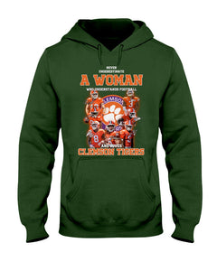 A Woman Loves Clemson Tigers Gift For Fans T-Shirt Hoodie