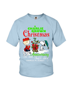 55Th Anniversary A Charlie Brown Christmas Black T-Shirt Youth Tee