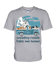 Load image into Gallery viewer, Country Road Golden Retriever Guys V-Neck
