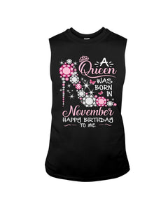 Happy Birthdat To November Queen T-Shirt Unisex Long Sleeve