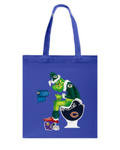 Load image into Gallery viewer, Grinch Green Bay Packers Funny Tee Basketweave Tote Bag