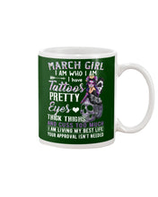 Load image into Gallery viewer, Tattoos Pretty Eyes Gift For March Girl T-Shirt Mug