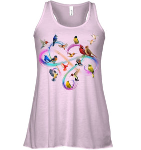 Bird Colorful Infinity Sign Ladies Flowy Tank