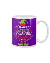 Load image into Gallery viewer, Santa's Favorite Physical Therapist Black T-Shirt Mug