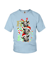 Load image into Gallery viewer, Funny Cows Ho Ho Ho Christmas Gift For Cow Lovers Youth Tee