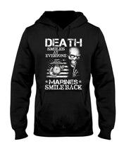 Load image into Gallery viewer, Death Smiles At Every Marines Smile Back Hoodie