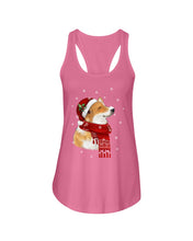 Load image into Gallery viewer, Corgi Christmas Gift Funny T-Shirt Ladies Flowy Tank