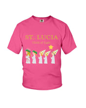 Load image into Gallery viewer, St Lucia Child Of Light God Jesus Christmas Gift Youth Tee