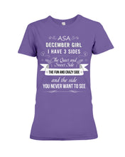 Load image into Gallery viewer, December Girl Fun Quote T-Shirt Ladies Tee