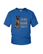 Load image into Gallery viewer, K9 Dog Hero Zero Bark Thirty Youth Tee