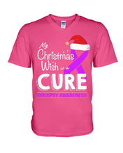 Load image into Gallery viewer, Epilepsy Awareness - My Christmas Wish Is A Cure Guys V-Neck
