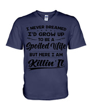 Load image into Gallery viewer, Spoiled Wife Funny Quote Family Tee Guys V-Neck
