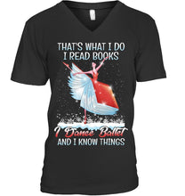 Load image into Gallery viewer, Girl Loves Reading Book And Dance Ballet Gift For Girls T-Shirt Guys V-Neck