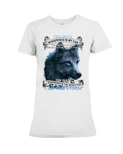 Load image into Gallery viewer, Wolf Lovers Trending Quote Tee Ladies Tee