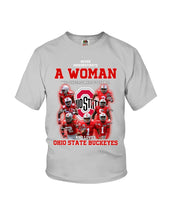 Load image into Gallery viewer, Woman Loves Ohio States Buckeyes American Football Ncaa 2019 T-Shirt Youth Tee