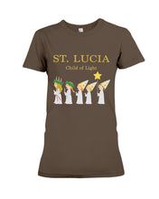 Load image into Gallery viewer, St Lucia Child Of Light God Jesus Christmas Gift Ladies Tee