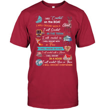 Load image into Gallery viewer, Crocheting Everywhere Black Quote T-Shirt Guys Tee