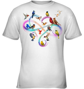 Bird Colorful Infinity Sign Youth Tee