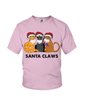 Load image into Gallery viewer, Santa Claws Funny Gift Christmas Gift For Cat Lovers Youth Tee