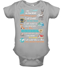 Load image into Gallery viewer, Crocheting Everywhere Black Quote T-Shirt Baby Onesie