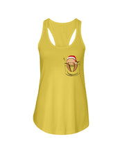 Load image into Gallery viewer, Pocket Slothmas Christmas Gift Funny T-Shirt Ladies Flowy Tank