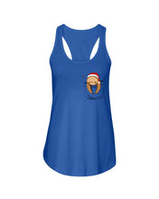 Load image into Gallery viewer, Pocket Slothmas Christmas Gift Funny T-Shirt Ladies Flowy Tank