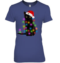 Load image into Gallery viewer, Cat Merry And Bright New Ladies Tee