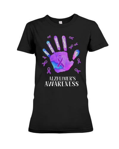 Alzheimers Awareness T-Shirt Ladies Tee