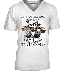 Best Friends Gift For Cow Lovers Guys V-Neck